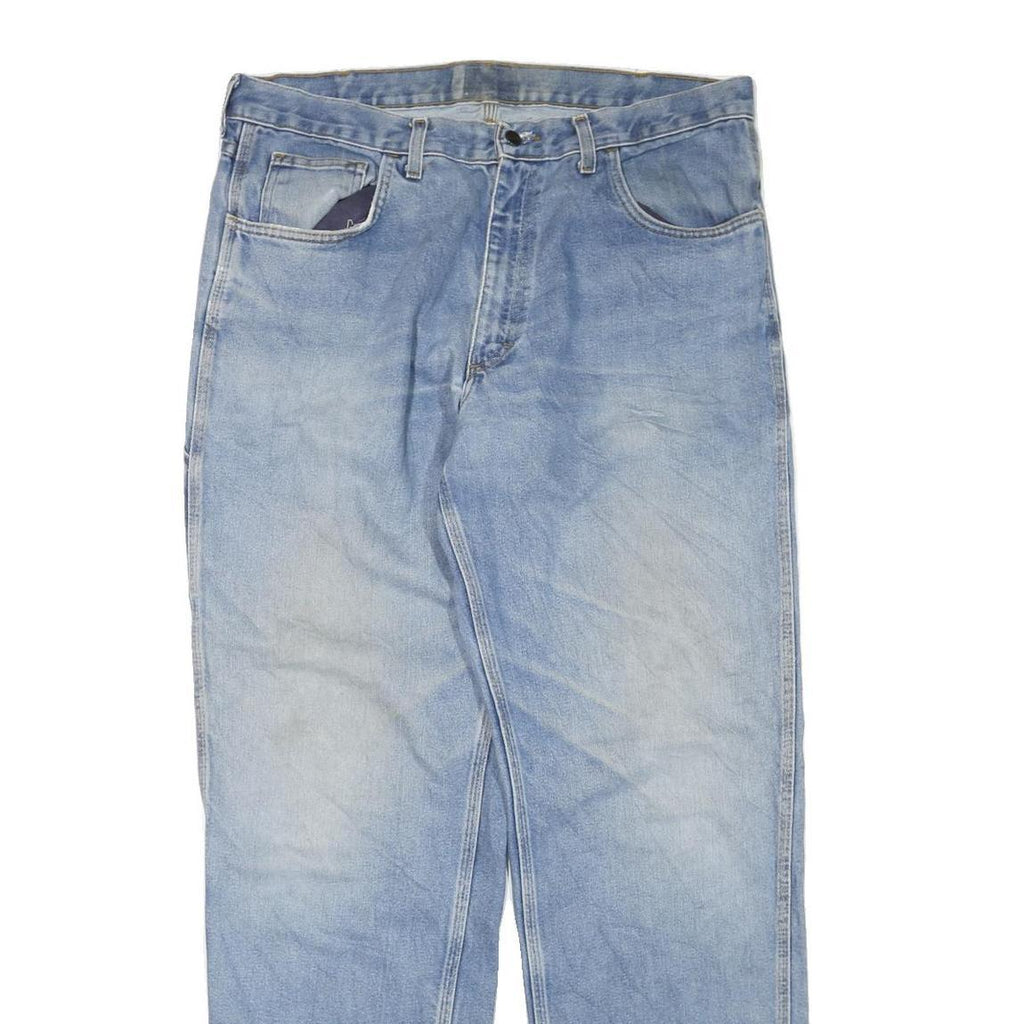 CARHARTT Mens Jeans Blue Regular Straight Denim Medium W38 L35 Workwear