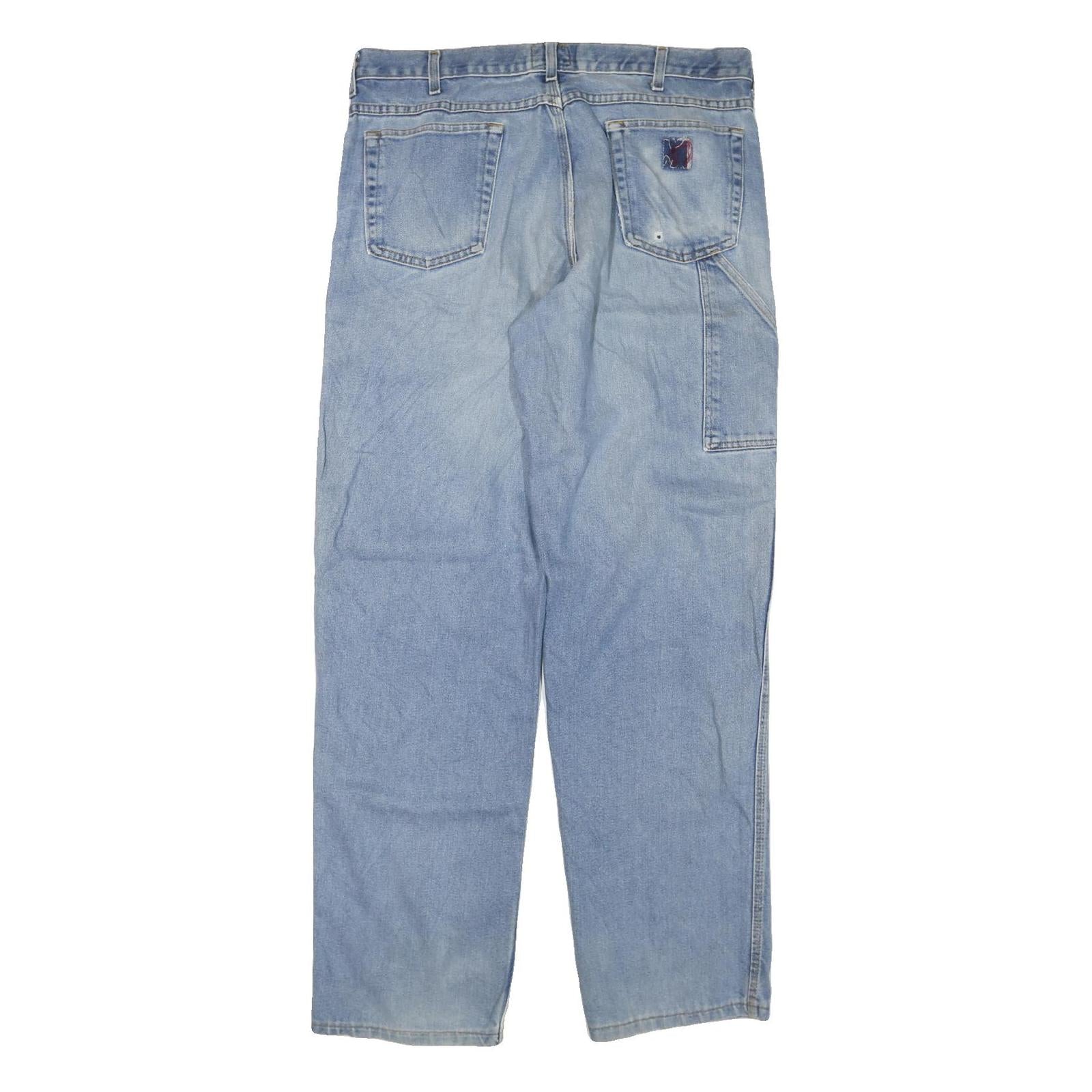 CARHARTT Mens Jeans Blue Regular Straight Denim Medium W38 L35 Workwear