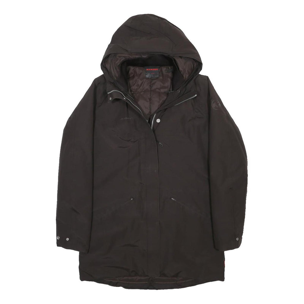 MAMMUT Womens Black Outdoor Jacket S Polyamide Blend Plain Warm Hooded Zip