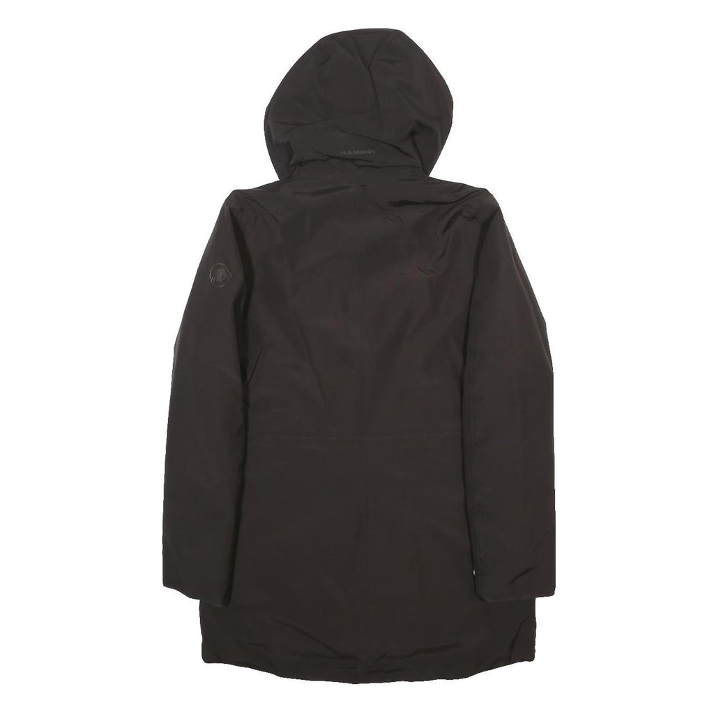MAMMUT Womens Black Outdoor Jacket S Polyamide Blend Plain Warm Hooded Zip