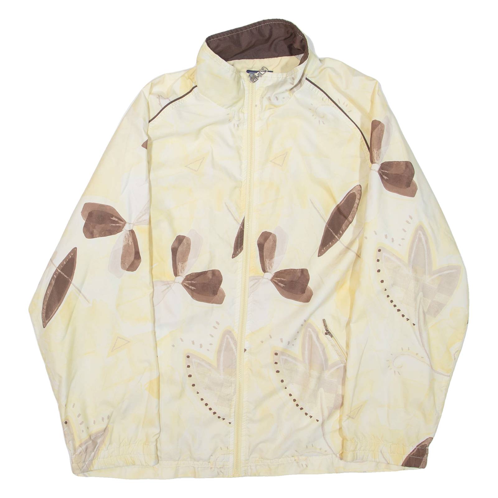 JEAN LEDUC Womens Jacket Yellow Floral L