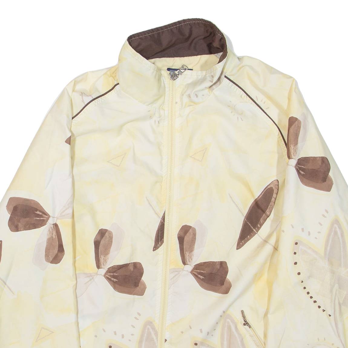 JEAN LEDUC Womens Jacket Yellow Floral L