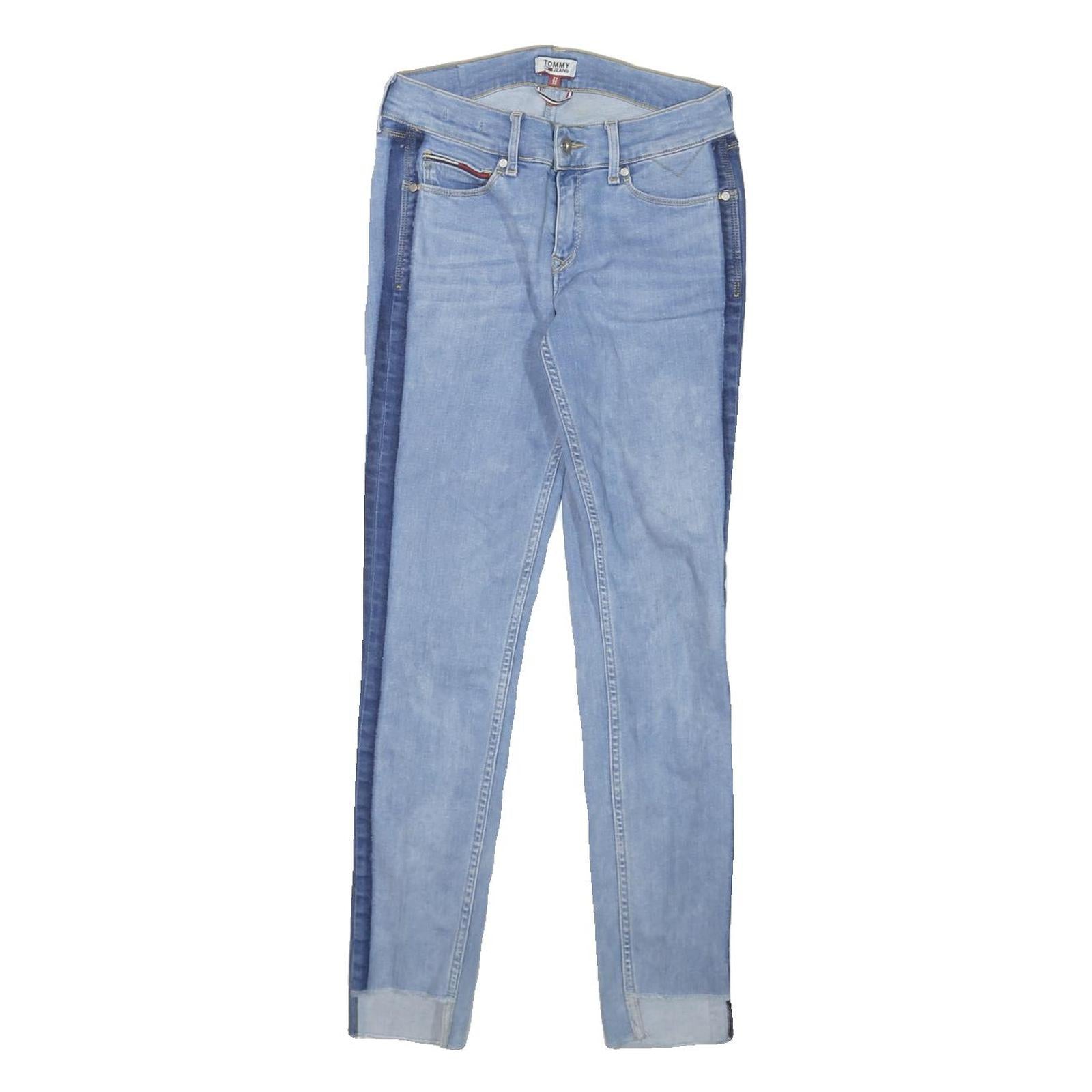 TOMMY HILFIGER Womens Jeans Blue Slim Skinny Denim Rinse W27 L28 Stylish