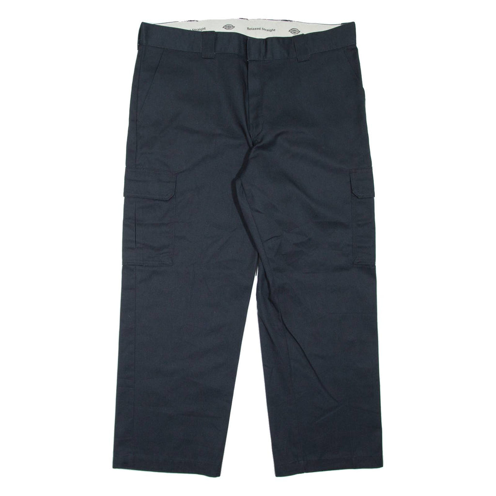 DICKIES Cargo Workwear Mens Trousers Black Relaxed Straight W40 L30