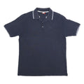 KAPPA Mens Navy Blue Short Sleeve Plain Polo Shirt L Casual Cotton Blend