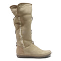 CLARKS Womens Beige Synthetic Tall Boots UK 6 Comfortable Warm Casual