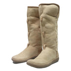 CLARKS Womens Beige Synthetic Tall Boots UK 6 Comfortable Warm Casual