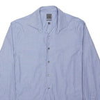 CALVIN KLEIN Mens Blue & White Striped Shirt M Formal Cotton Blend