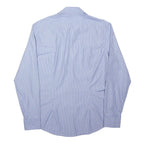 CALVIN KLEIN Mens Blue & White Striped Shirt M Formal Cotton Blend