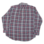 RALPH LAUREN Mens Blue White & Red Checked Shirt L Classic Cotton Blend Long