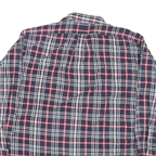 RALPH LAUREN Mens Blue White & Red Checked Shirt L Classic Cotton Blend Long
