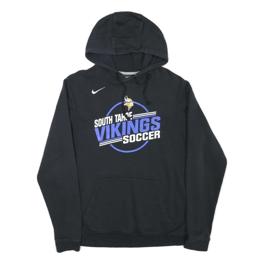 NIKE Mens Black South Tahoe Vikings Soccer Hoodie M Cotton Blend Sportswear