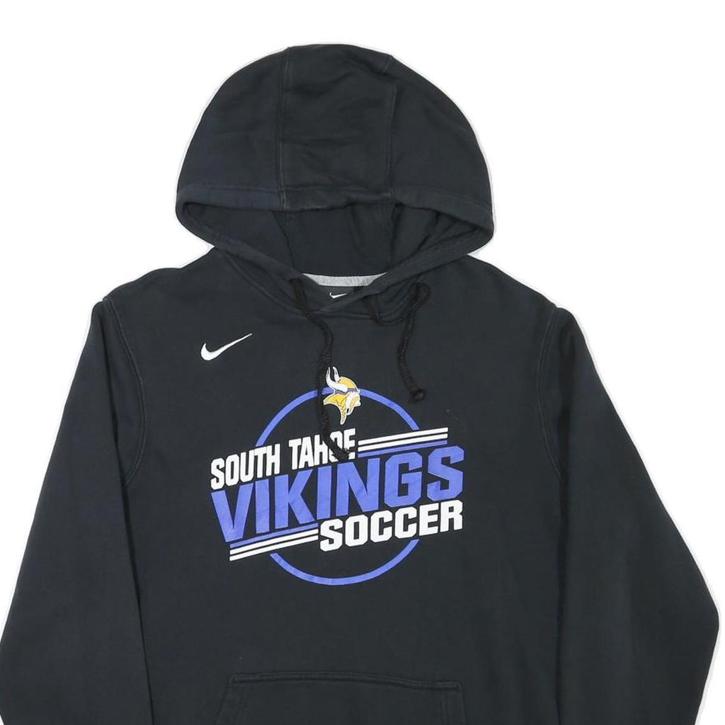 NIKE Mens Black South Tahoe Vikings Soccer Hoodie M Cotton Blend Sportswear