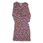 WHITE STUFF Womens Fit & Flare Dress Purple Crazy Pattern Midi UK 10