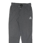 REEBOK Mens Joggers Grey S W28 L28 Cotton Slim Tapered Fit Casual Sportswear