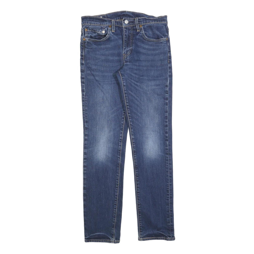 LEVI'S 511 BIG E Mens Slim Blue Denim Medium W31 L32 Zip Jeans Authentic Vintage