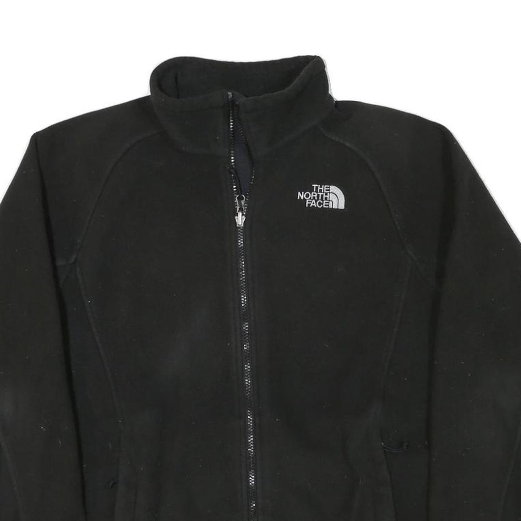 THE NORTH FACE Womens Black Fleece Jacket M Polyester Blend Zip Classic Outdoor