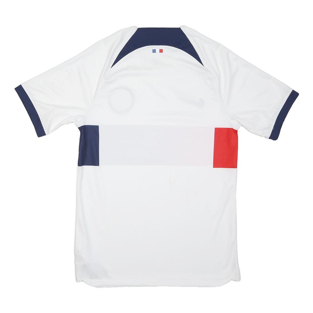 NIKE Mens White Paris Saint-Germain Football Shirt S Short Sleeve Crew Neck