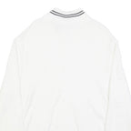 NAUTICA Mens White Pullover Plain Crew Neck Basic Knit Jumper XL Cotton