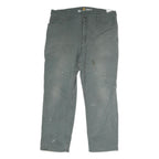 CARHARTT Mens Cotton Dark Grey Relaxed Fit Straight Leg Trousers W40 L32