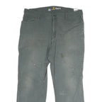 CARHARTT Mens Cotton Dark Grey Relaxed Fit Straight Leg Trousers W40 L32