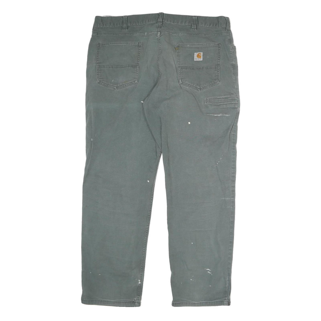CARHARTT Mens Cotton Dark Grey Relaxed Fit Straight Leg Trousers W40 L32