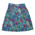 SAG HARBOR Womens Blue Floral Pleated Midi Rayon Skirt L Summer Casual