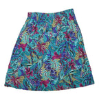 SAG HARBOR Womens Blue Floral Pleated Midi Rayon Skirt L Summer Casual