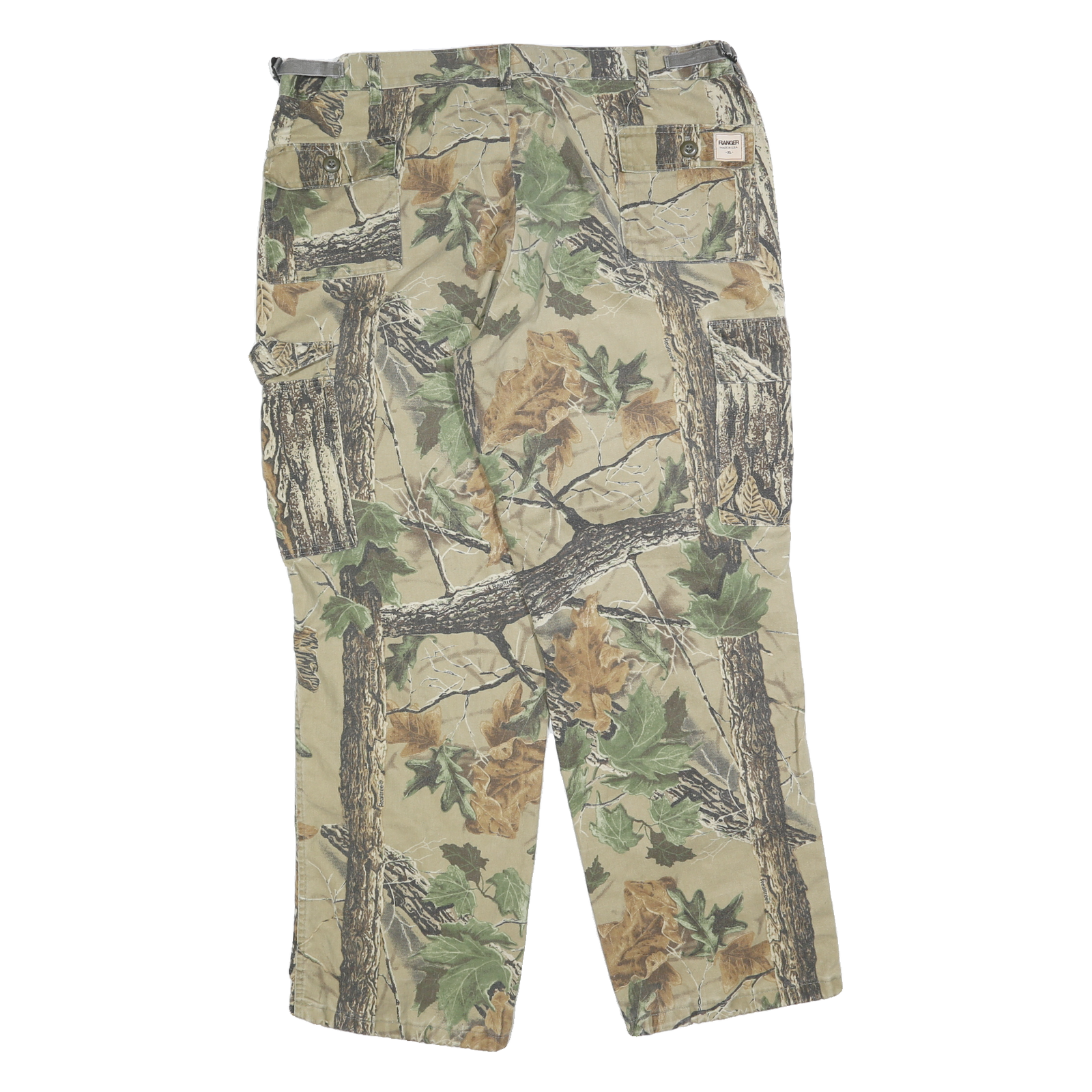 RANGER Mens Polyester Blend Camouflage Regular Straight Trousers W40 L32 Cargo