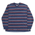 LEVI'S Mens Blue & Red Patterned Jumper Crew Neck Basic Knit L Comfortable