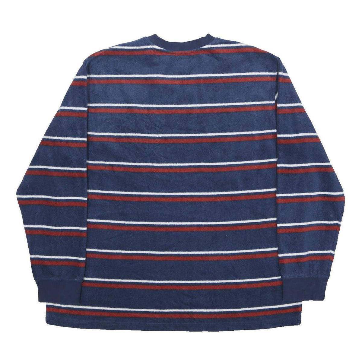 LEVI'S Mens Blue & Red Patterned Jumper Crew Neck Basic Knit L Comfortable