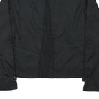 NIKE Girls Black Zip Up Sports Polyester Blend Jacket L Plain Lightweight