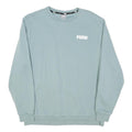 PUMA Mens Blue Crew Neck L Sweatshirt Cotton Blend Pullover Casual