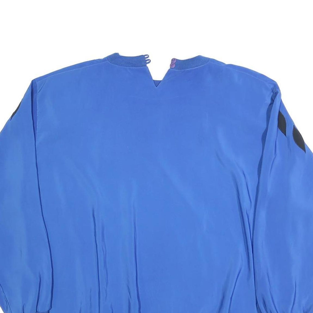 LADY JOYCE Womens Blue Red & Black Printed Top Long Sleeve Round Neck XL