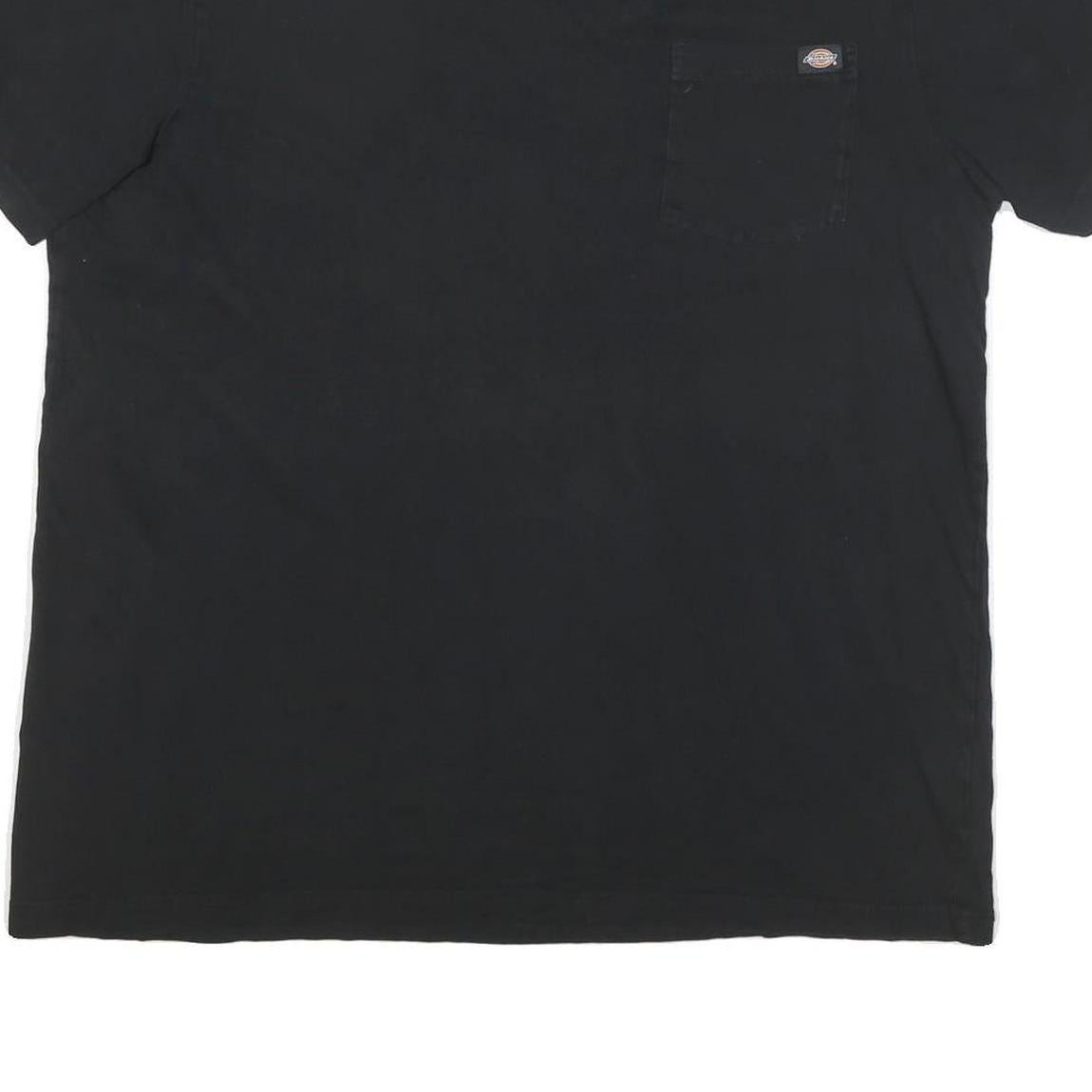 DICKIES Mens Black Pocket T-Shirt XL Short Sleeve Crew Neck Workwear Casual