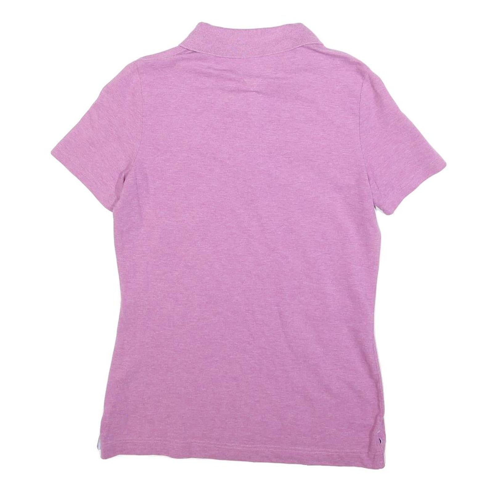 TOMMY HILFIGER Womens Pink Short Sleeve Plain Polo Shirt M Classic Fit