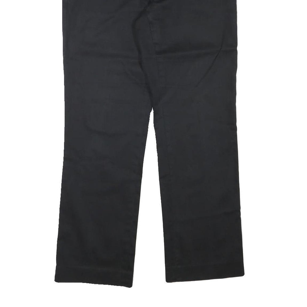 LAUREN RALPH LAUREN Womens Cotton Blend Black Regular Fit Straight Trousers W31
