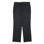 LAUREN RALPH LAUREN Womens Cotton Blend Black Regular Fit Straight Trousers W31
