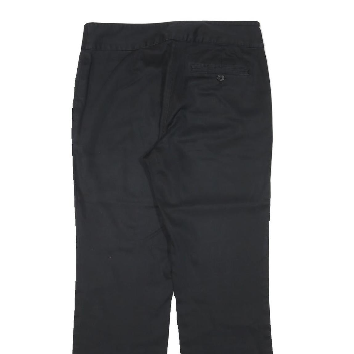 LAUREN RALPH LAUREN Womens Cotton Blend Black Regular Fit Straight Trousers W31