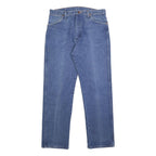 WRANGLER Mens Regular Fit Straight Blue Denim Jeans W35 L32 Classic Zip