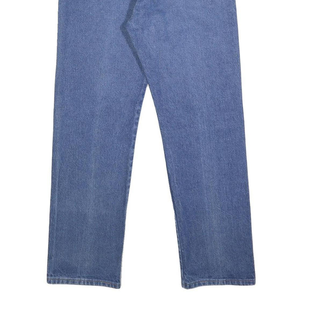 WRANGLER Mens Regular Fit Straight Blue Denim Jeans W35 L32 Classic Zip