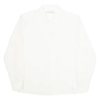 CLAUDIA RICHARD Womens Blouse Shirt Cream Collared Long Sleeve 90s L