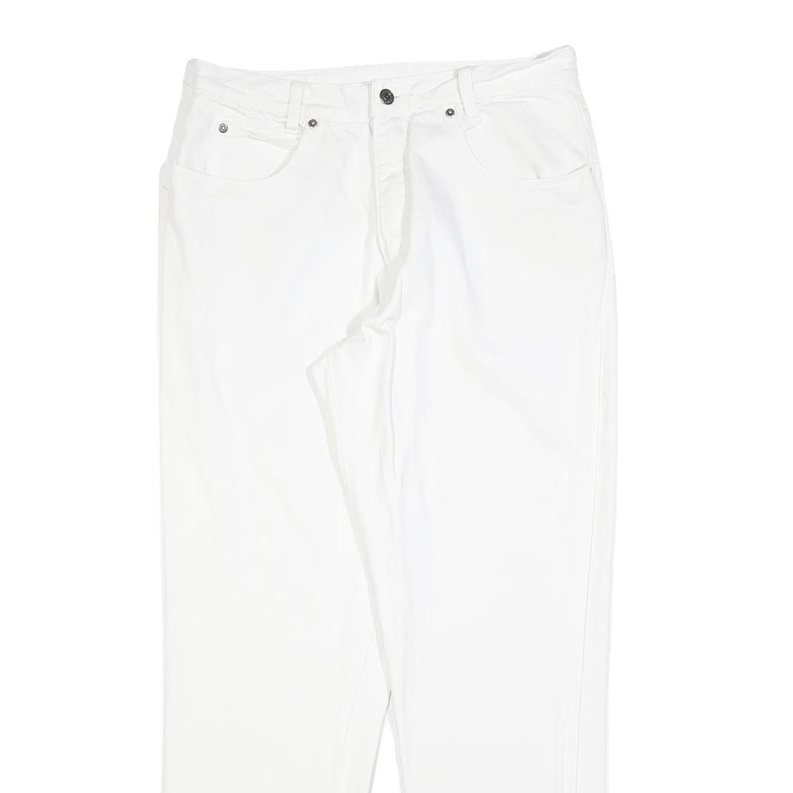 BIG STAR Womens Jeans White Regular Straight Denim W30 L30 Cotton Blend Zip