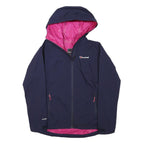 BERGHAUS Womens Navy Blue Outdoor Jacket XS Polyester Blend Hooded Zip