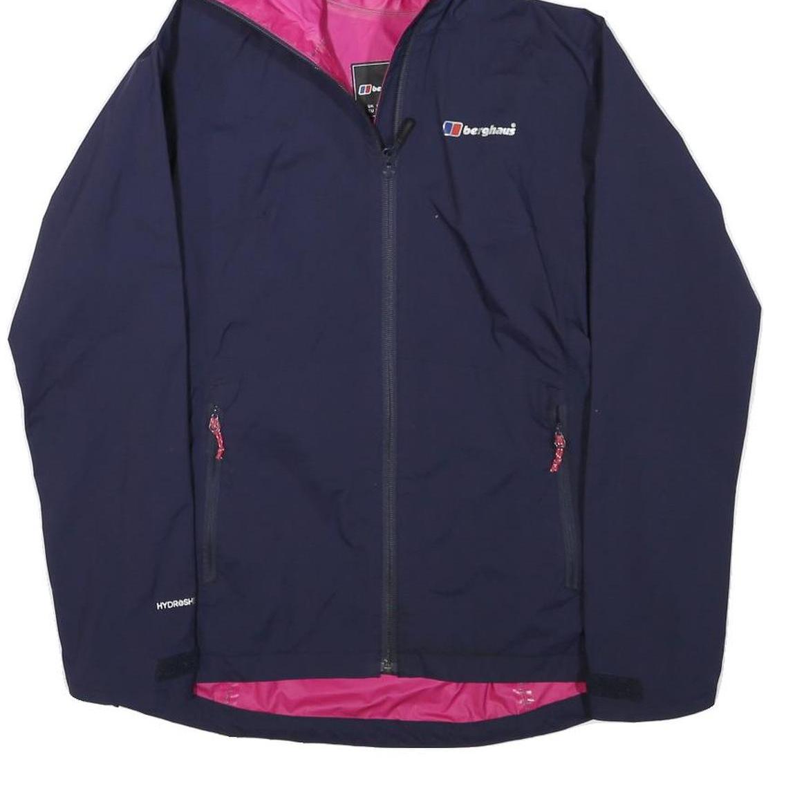 BERGHAUS Womens Navy Blue Outdoor Jacket XS Polyester Blend Hooded Zip