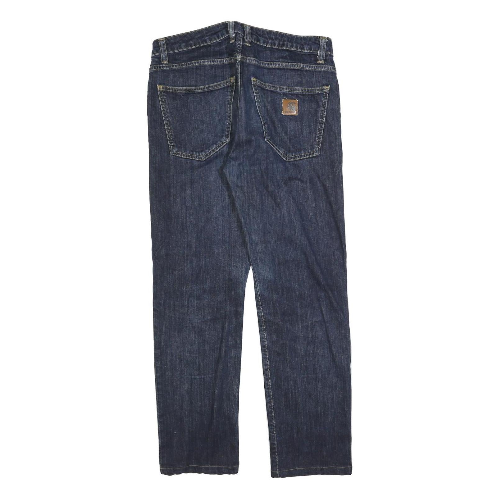 CARHARTT Mens Jeans Blue Regular Straight Denim Medium W29 L28 Classic Zip