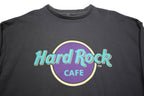 Womens Black Hard Rock Cafe Crew Neck XL Cotton Blend Sweatshirt Pullover
