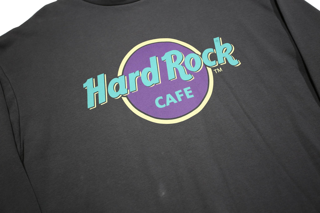 Womens Black Hard Rock Cafe Crew Neck XL Cotton Blend Sweatshirt Pullover