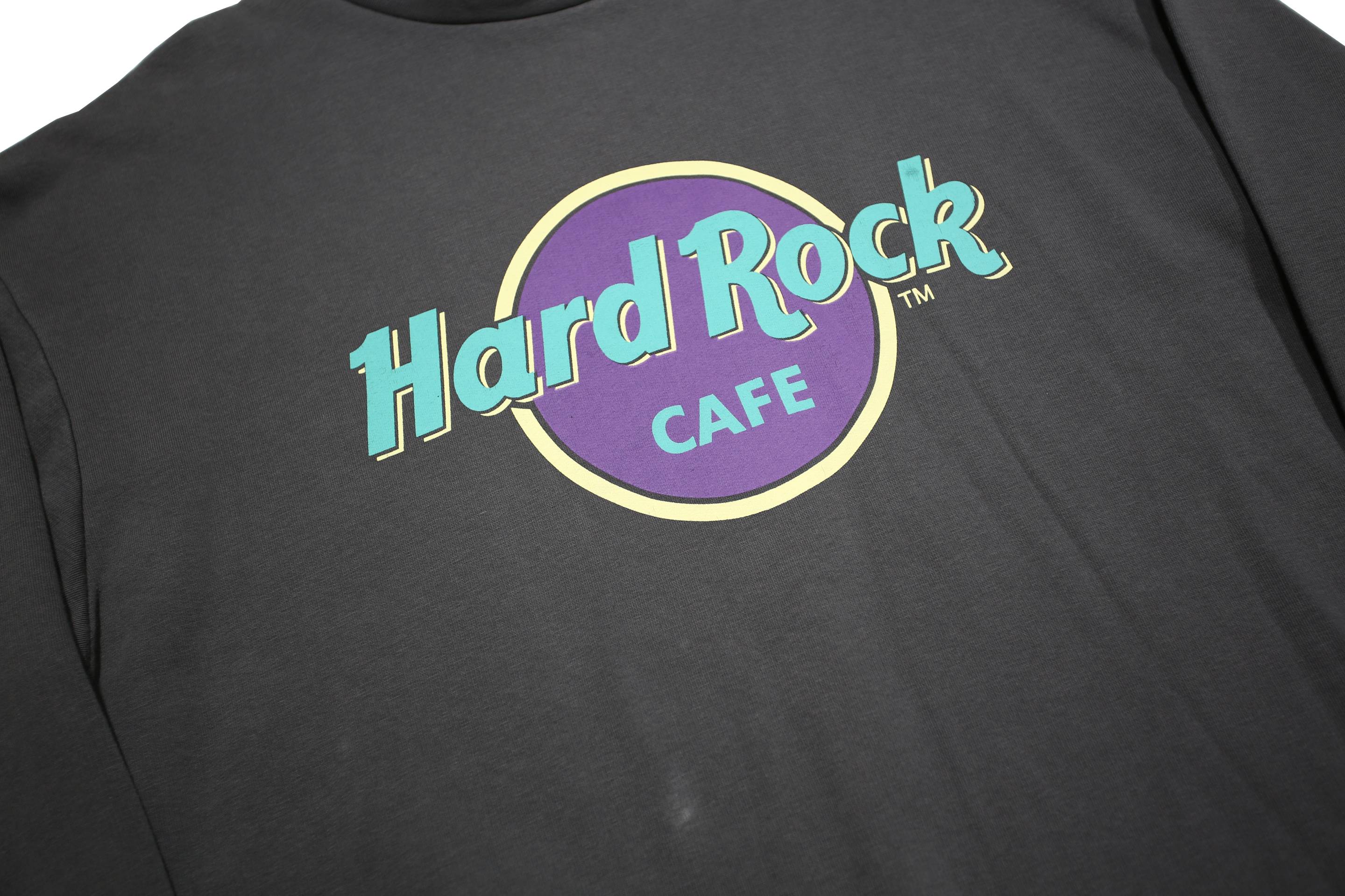 Womens Black Hard Rock Cafe Crew Neck XL Cotton Blend Sweatshirt Pullover