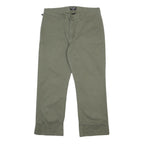 RALPH LAUREN POLO JEANS COMPANY Womens Cotton Blend Green Regular Trousers W30